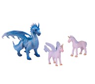 Green rubber toys fantasifigurer naturgummi 3 stk
