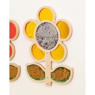 Paljettspeil - gul blomst