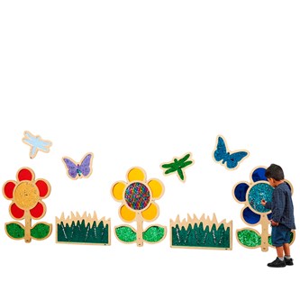 Paljettspeil - gul blomst