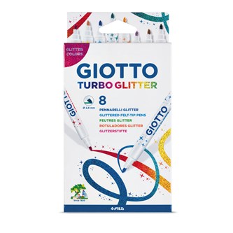 Tusjer Giotto turbo glitter 8 stk
