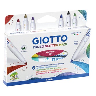 Tusjer Giotto turbo maxi glitter 6 stk