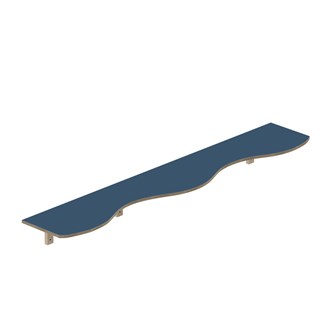 Curve hylle B200xD36xH20cm, kryssfiner 15 mm