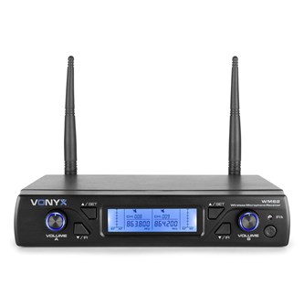 Mikrofonsett Vonyx trådløs UHF 16 kanal