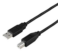 USB 2.0 Ladekabel Type A hann - Type B hann, 0,5m svart