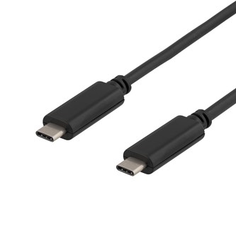 USB 3.1 ladekabel Gen 1, Type C hann - Type C hann, 0,5 m svart