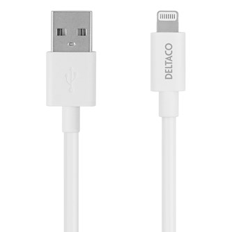 USB-kabel Lightning-kabel - USB Type A, 2,4A, 0,5m hvit