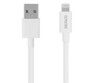 USB-kabel Lightning-kabel - USB Type A, 2,4A, 0,5m hvit