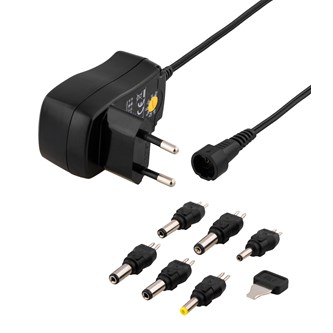 Strømadapter 100-230V AC til 3-12V DC, 600mA