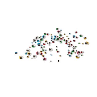 Plastøyne vipper farger PET 140 stk