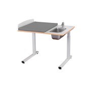 Stellebord Elit gulv med vask og kurvholder