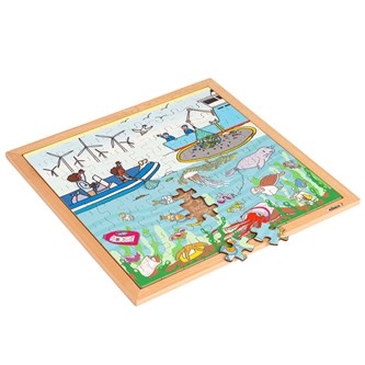 EDUCO rammepuslespill natur & klima, plast i havet