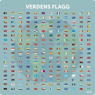 Utendørsskilt: Verdens flagg