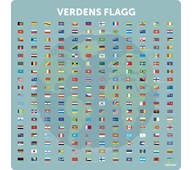 Utendørs skilt: Verdens flagg
