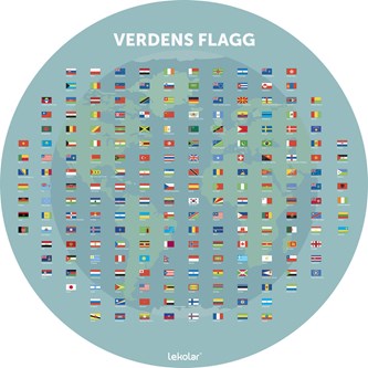 Utendørsskilt: Verdens flagg