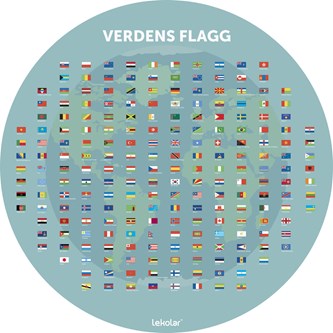 Utendørs skilt: Verdens flagg