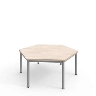 Bord 12:38 FSC HPL sekskant 120x120 cm sølv