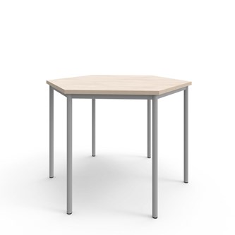 Bord 12:38 FSC HPL sekskant 120x120 cm sølv