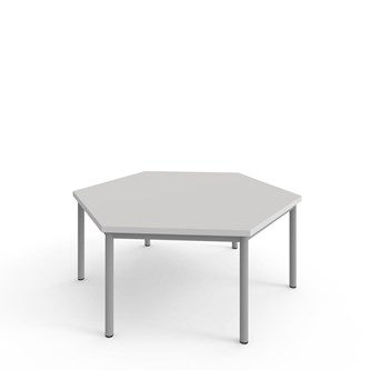 Bord 12:38 FSC HPL sekskant 120x120 cm sølv