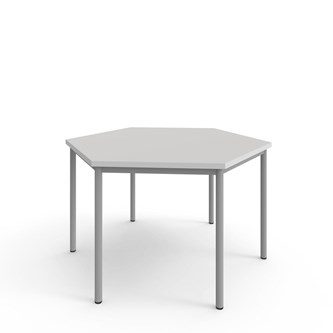 Bord 12:38 FSC HPL sekskant 120x120 cm sølv