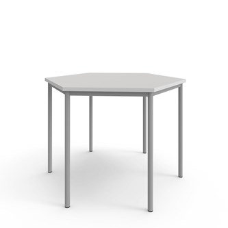 Bord 12:38 FSC HPL sekskant 120x120 cm sølv