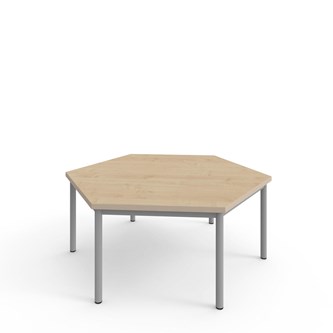 Bord 12:38 FSC HPL sekskant 120x120 cm sølv