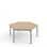 Bord 12:38 FSC HPL sekskant 120x120 cm sølv