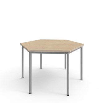 Bord 12:38 FSC HPL sekskant 120x120 cm sølv