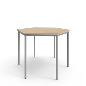 Bord 12:38 FSC HPL sekskant 120x120 cm sølv