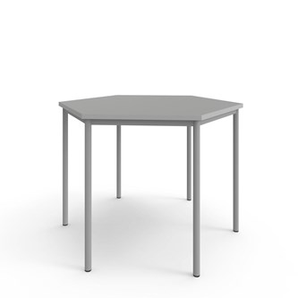 Bord 12:38 FSC HPL sekskant 120x120 cm sølv