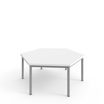 Bord 12:38 FSC HPL sekskant 120x120 cm sølv