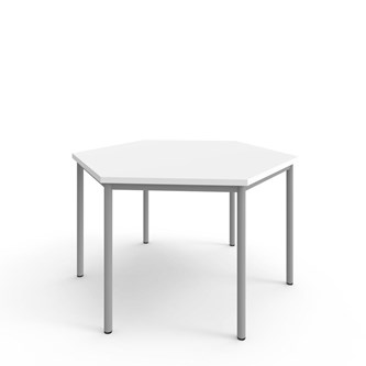 Bord 12:38 FSC HPL sekskant 120x120 cm sølv