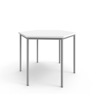 Bord 12:38 FSC HPL sekskant 120x120 cm sølv