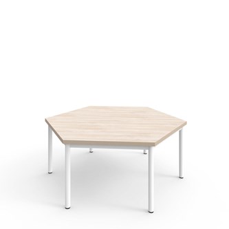 Bord 12:38 FSC akustikklaminat optimal sekskant 120x120 cm hvit