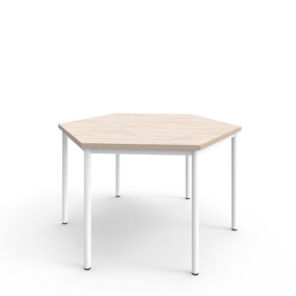 Bord 12:38 FSC akustikklaminat optimal sekskant 120x120 cm hvit