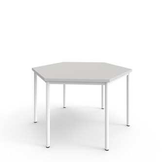 Bord 12:38 FSC akustikklaminat optimal sekskant 120x120 cm hvit