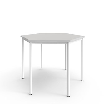 Bord 12:38 FSC akustikklaminat optimal sekskant 120x120 cm hvit