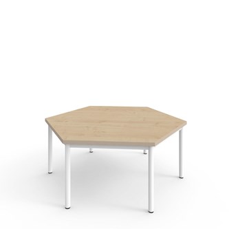 Bord 12:38 FSC akustikklaminat optimal sekskant 120x120 cm hvit