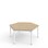 Bord 12:38 FSC akustikklaminat optimal sekskant 120x120 cm hvit