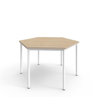 Bord 12:38 FSC akustikklaminat optimal sekskant 120x120 cm hvit