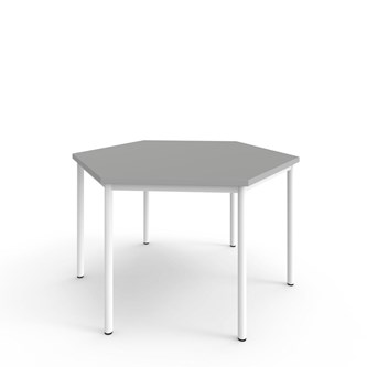 Bord 12:38 FSC akustikklaminat optimal sekskant 120x120 cm hvit