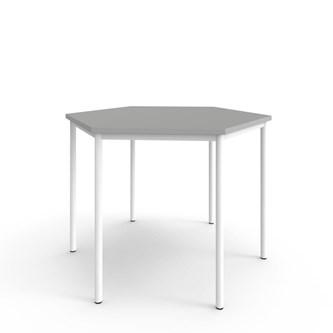 Bord 12:38 FSC akustikklaminat optimal sekskant 120x120 cm hvit
