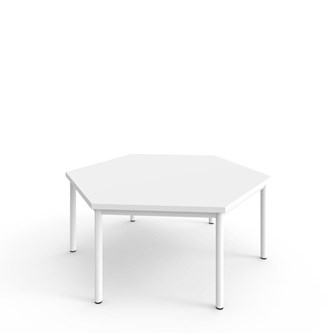 Bord 12:38 FSC akustikklaminat optimal sekskant 120x120 cm hvit