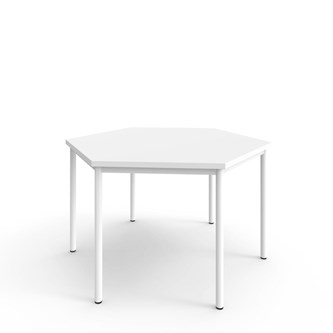 Bord 12:38 FSC akustikklaminat optimal sekskant 120x120 cm hvit