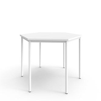 Bord 12:38 FSC akustikklaminat optimal sekskant 120x120 cm hvit