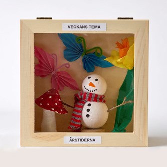 Titteskap i tre 20x30 cm