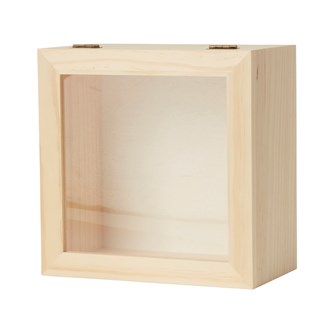Titteskap i tre 20x20 cm