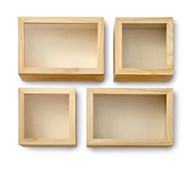 Titteskap i tre 20x30 cm