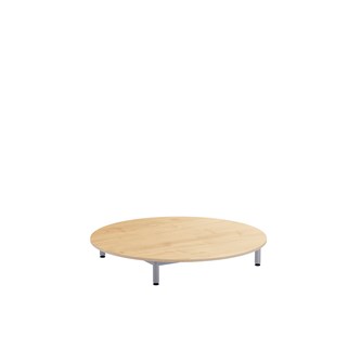 Lekebord 12:38 HPL Ø120 cm sølv