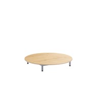 Lekebord 12:38 HPL Ø120 cm sølv