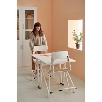 Stol Como FSC C sh45 cm stort sete hvit